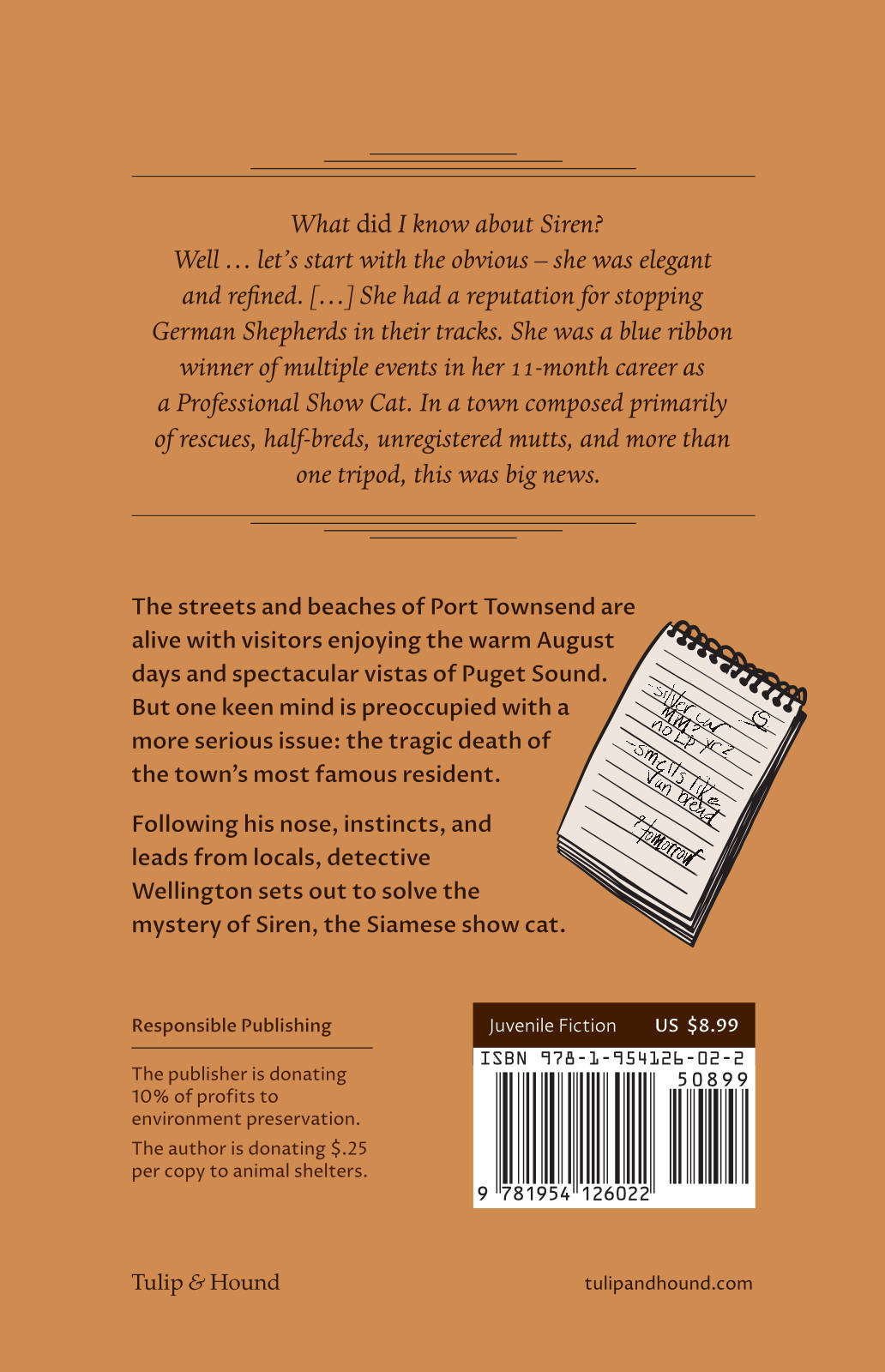 Siren and the Serenade back cover